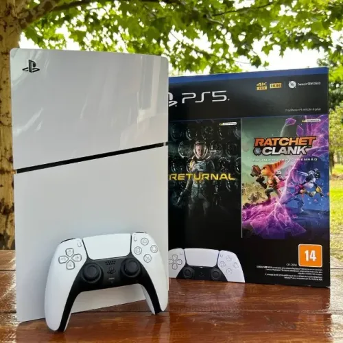 PS5 Slim Digital 1TB SSD Seminovo Completo Com Controle Original
