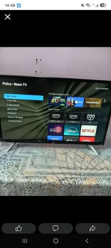 Estou vendendo essa TV pilco sistema roku 32 polegadas em perfeito estado