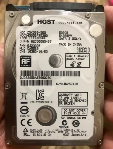 HD de 500GB Hitashi 2.5