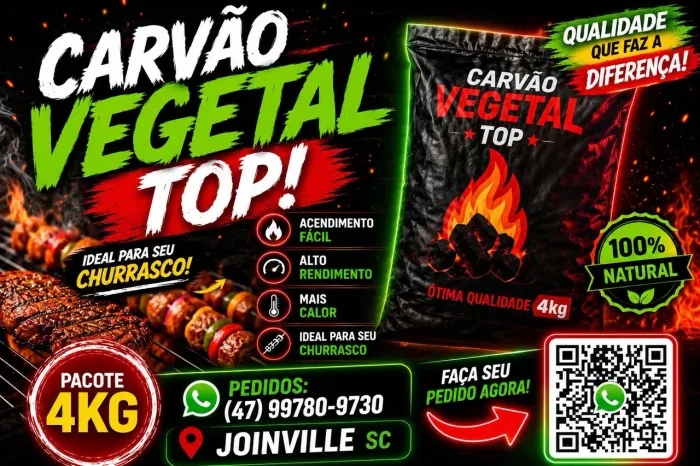 Carvão top seu churrasco pacote 4kg 20 reais unidade