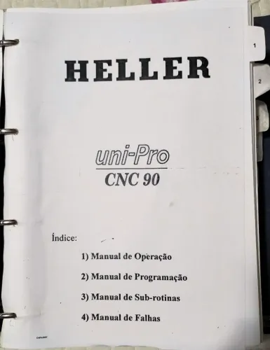 Manual CNC Heller Unipro 90 Siemens 