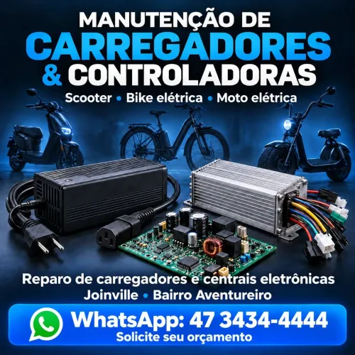 Manutenção de carregadores e controladoras.