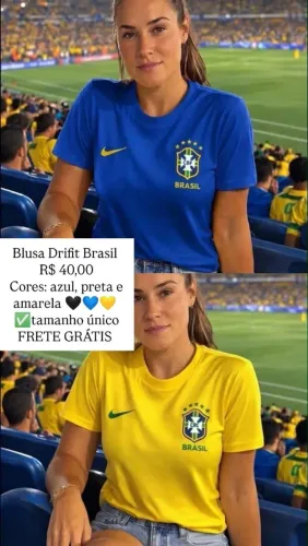 Blusa Drift Brasil - Tamanho único/ frete grátis