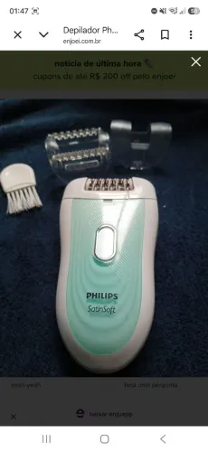 Depilador elétrico philips satisoft