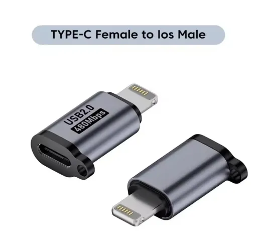 Adaptador USB-C pra Lightning 