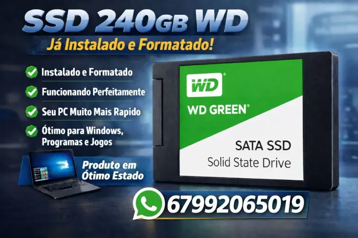 Promoção ssd 240gb já instalado pronto pra uso