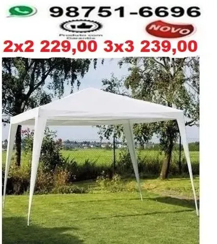 Tenda Gazebo Barraca 2x2 e 3x3 Camping vendedor ambulante c/ Sacola De Transporte