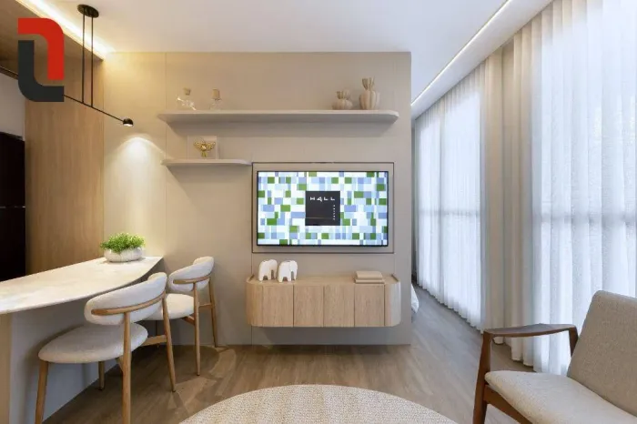 Hall Design Studio 32m² Open Space c/ sacada no Centro Cívico