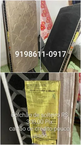 Colchão de solteiro para cama box seminovo bem conservado pouco usado