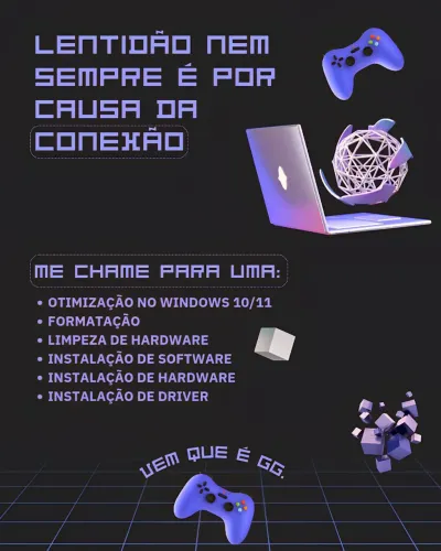 PC Lento? Faço serviços de informática, Profissional de PC remoto ou presencial