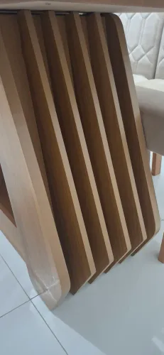 Mesa 4 cadeiras tampo de vidro
