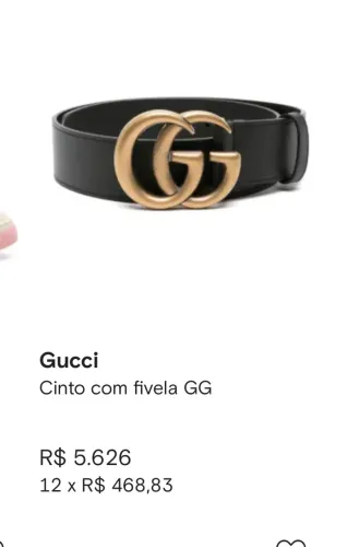 Cinto preto GUCCI Original. 