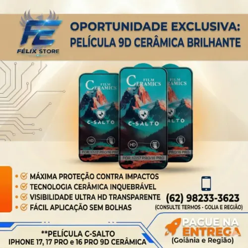 Pelicula 9D Ceramica Brilhante Entrega Expressa Aparecida E Trindade