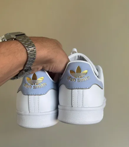 tênis adidas stan smith branco lilás 41
