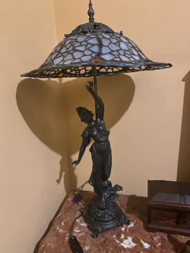 Luminária/abajur de bronze