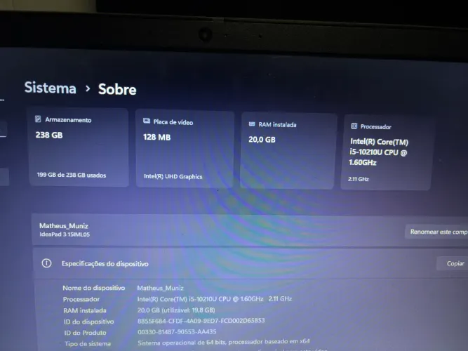 Notebook ideapad i5
