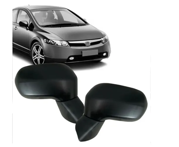 Par de retrovisor sem pisca Honda Civic 2007 até 2011 