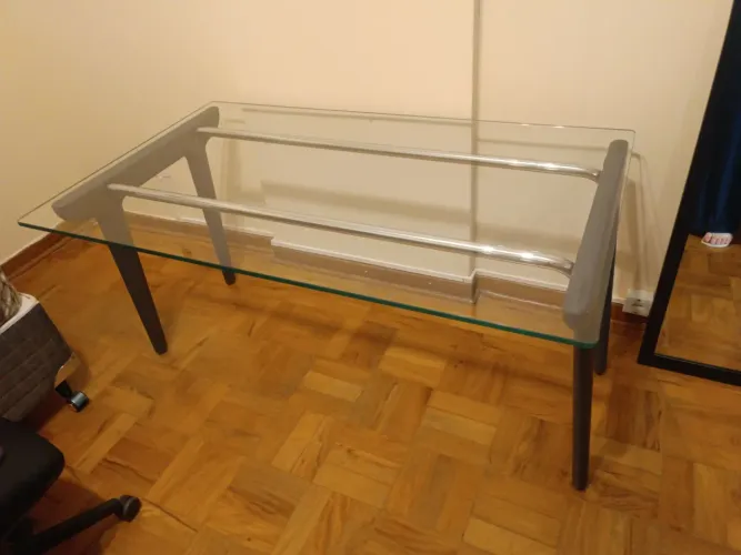 Mesa Escritório Tampa de Vidro