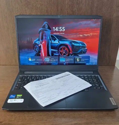 Lenovo Gamer 3i Novinho, NF, Ac Cart,IPS,i5H 11ª, GTX 1650Ti,16GB, SSD Nvme 1,2TB, Wi-Fi 6