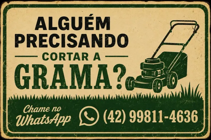 Alguém precisando cortar a grama?