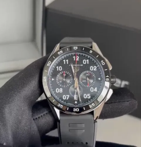 Relogio Tag H. Porsche - Silicone - Quartzo - Safira - Premium - Top