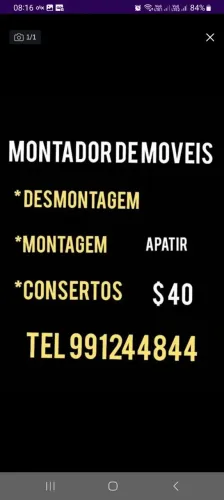 Montador disponível hj