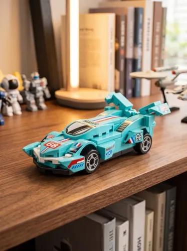 Lamborghini V12 Vision Gran Turismo | Carrinho Blocos de Montar com Fricção 