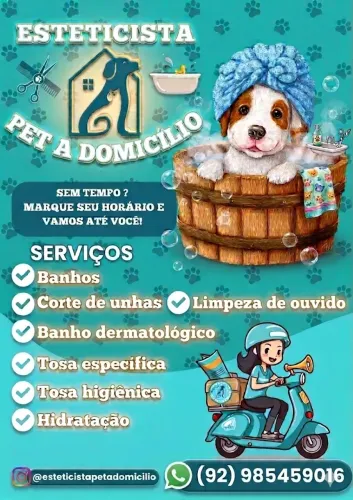 BANHO E TOSA A DOMICÍLIO 
