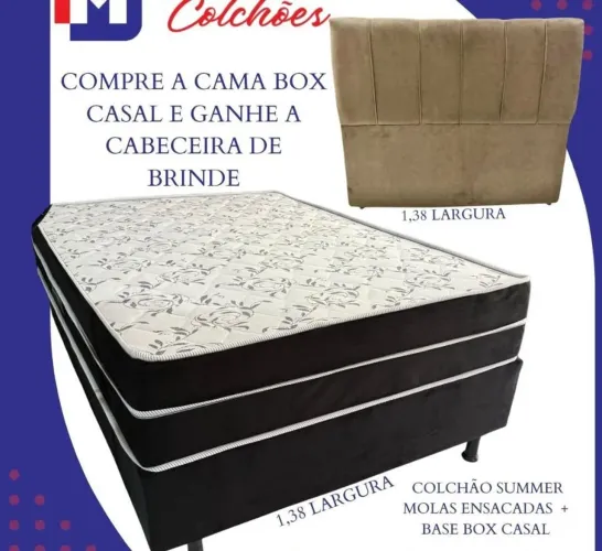 Cama box casal completa