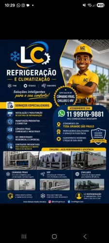 Especialista em chillers, Câmaras frias , VRFs 