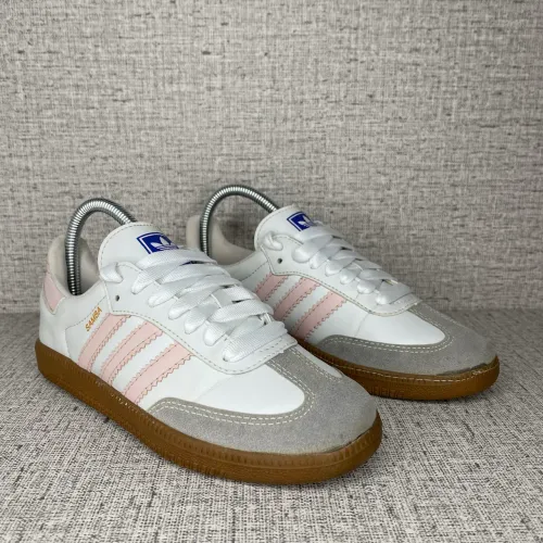 tênis adidas samba feminino branco com rosa claro tamanho 35 original vintage