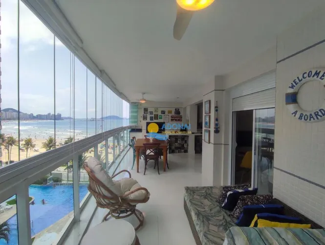 Apartamento beira-mar com vista Astúrias Guarujá
