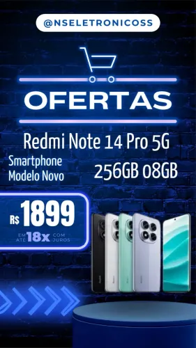 Celular Xiaomi Redmi Note 14 Pro 5G NFC 256/08- Novo Entregamos