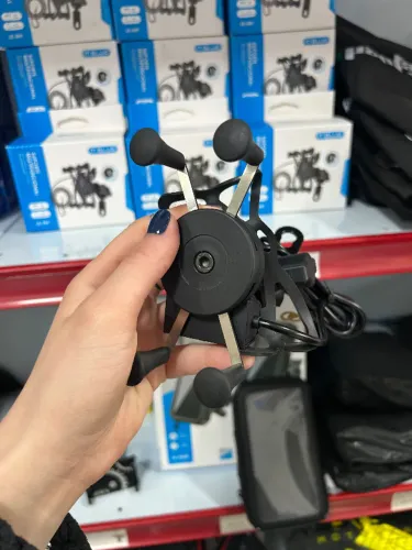 Suporte de moto para celular estilo aranha garras com carregador