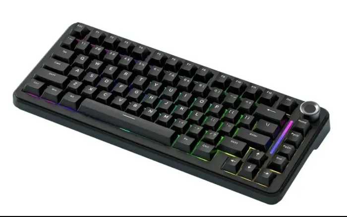 Teclado Mecânico F75 sem fio Preto