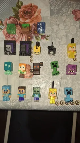 Coleção 18 miniaturas Kinder Joy minecraft edição Alemanha Art 5732