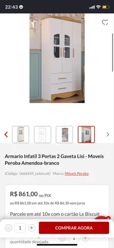 Guarda roupa infantil