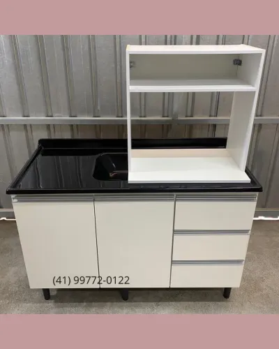 Pia 1.20 com Suporte para Microondas - Entrego