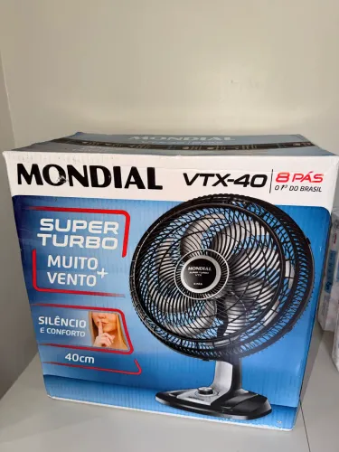 Ventilador Mondial Super Turbo 40cm (VTX-40) 8 Pás - Novo/Lacrado