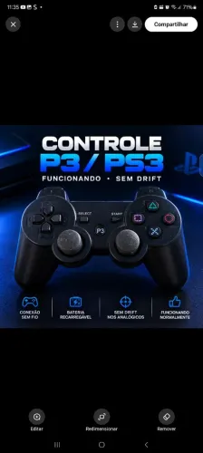 Controle P3/PS3 DualShock 3 - Sem Drift, Funcionando Perfeitamente