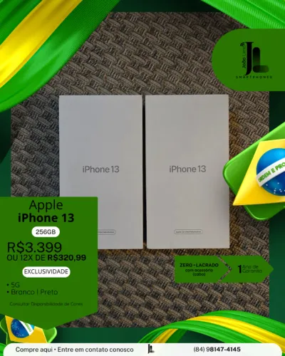 IPHONE 13, 5G, 256GB, LACRADO, EXCLUSIVO!
