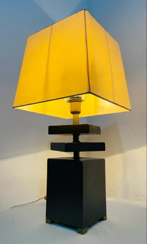 Abajur Vintage Geométrico Três Planos - Cerâmica Tupy Anos 70/80