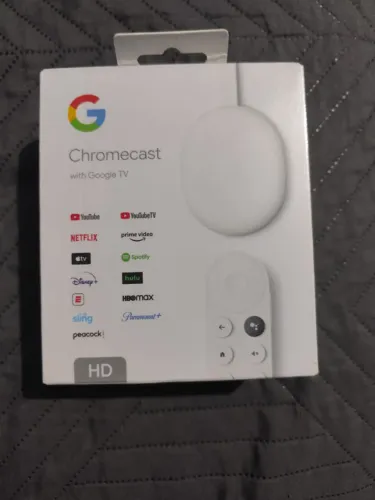 Google Chromecast 4ª geração de voz HD 8GB branco com 1.5GB