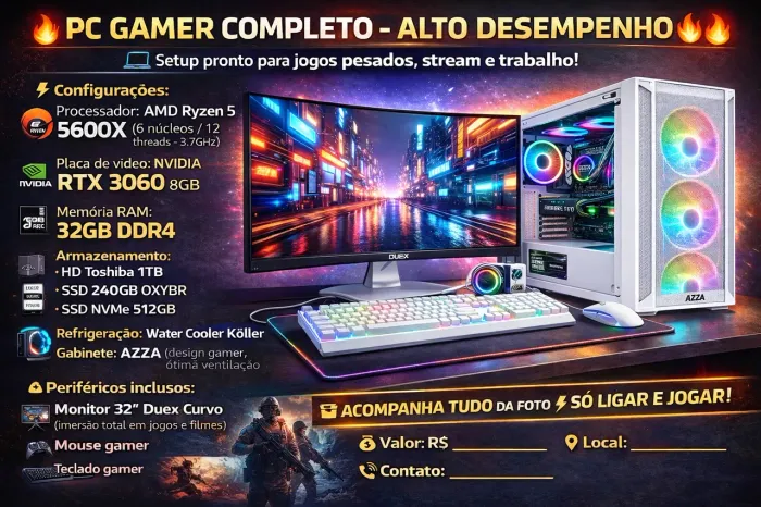 Pc gamer de alta potência