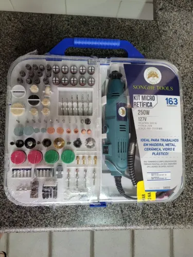 Kit micro retífica 127v maleta fechada completa 