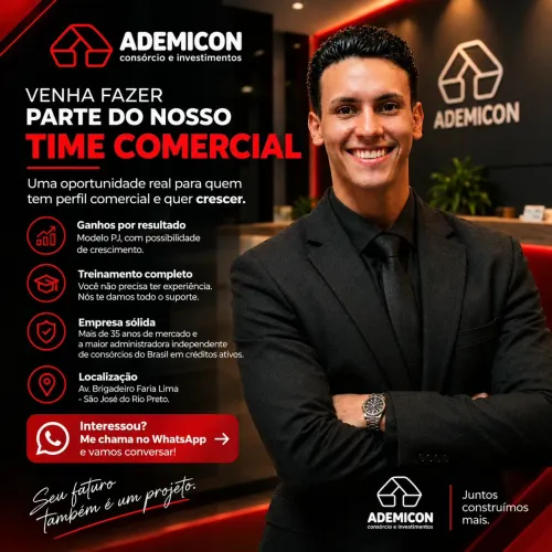 Oportunidade para Consultor(a) Comercial ? São José do Rio Preto