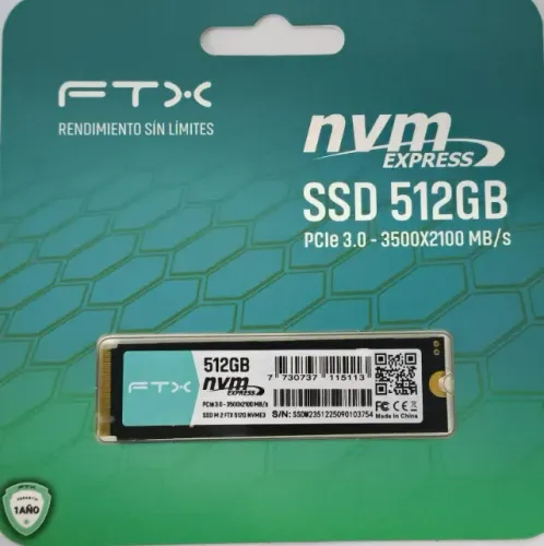 SSD 512GB M2 NVME FTX 3500x2100 MB/S