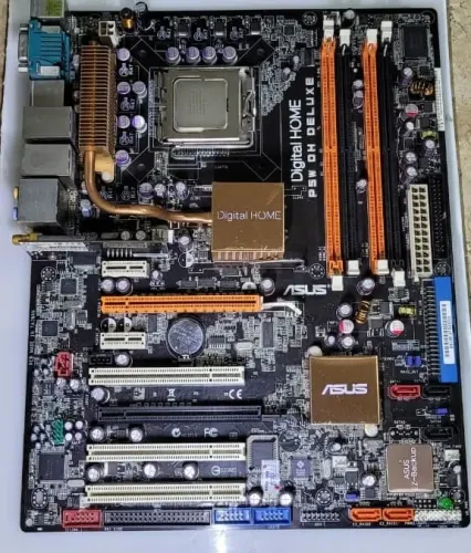 Kit Placa Mãe Asus P5w Dh Deluxe + Core2duo E6600 + 4 Gb Ram (Usado)