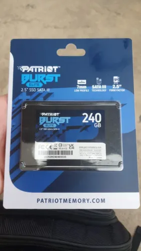 SSD 240GB Patriot Burst Elite SATA III 2,5 Novo Lacrado R$227,90 Frete Grátis Olx pay