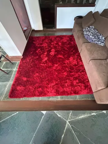 Tapete vermelho bom estado 2 x 2,5m